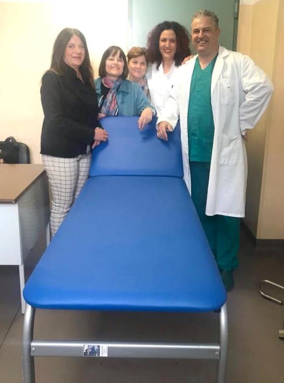 Comunicato 2 Maggio 2019: Consegnati Carrello porta Cartelle Cliniche a Malattie Infettive e lettino visite a Chirurgia del Goretti di Latina