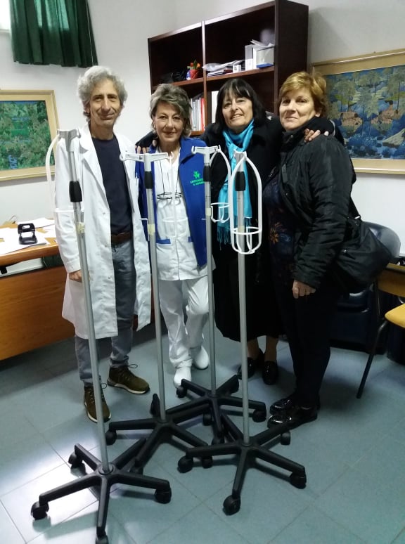 Comunicato 19 Febbraio 2020: Aste porta flebo, sedie a rotelle e tv per Medicina Nucleare, Malattie Infettive e Neurologia del Goretti di Latina dall’Ass.ne In Ricordo di Daniele ODV